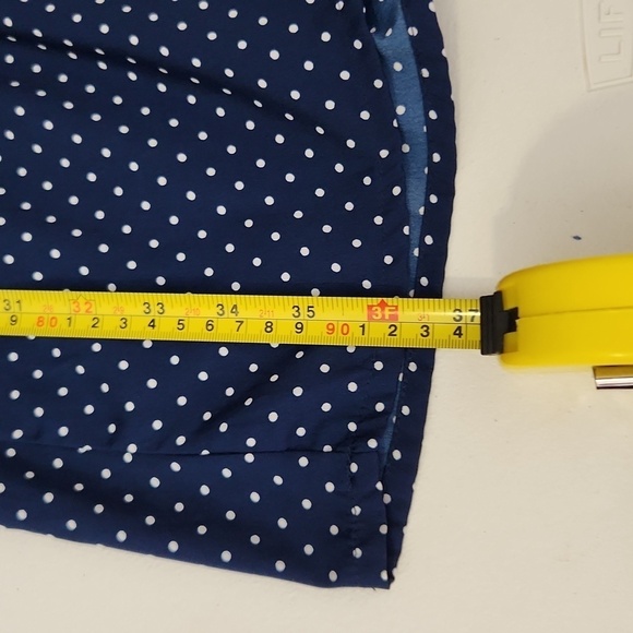 Times Womens DressMaternity Mize M Polka-dot Navy Blue Tie Waste - Picture 7 of 10